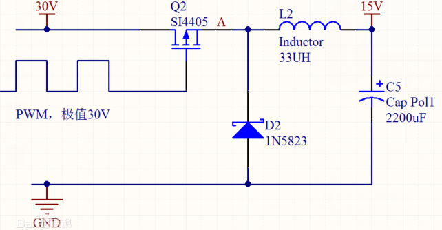 快恢復(fù)二極管在開關(guān)電源BUCK電路中的續(xù)流作用示意圖