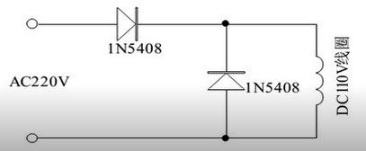  圖：續(xù)流二極管的保護(hù)原理圖