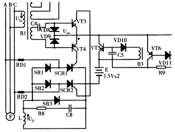 圖2 可控硅自勵恒壓裝置部分電路