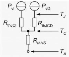 用于溫度計算的熱等效電路