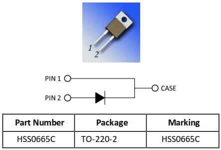 TO-220封裝650V/6A碳化硅二極管