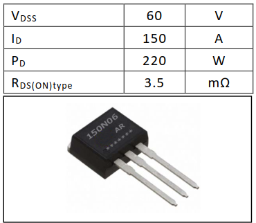 N溝道增強(qiáng)型150A/60V MOSFET