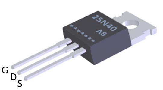 N溝道增強(qiáng)型25A/400V MOSFET